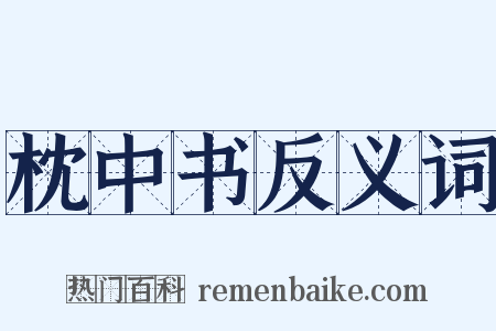 枕中书反义词是什么意思的图片